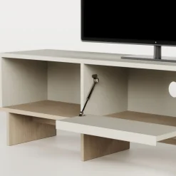 HARRIET Meuble TV 1 porte en bois et métal L170cm