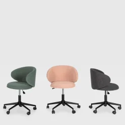 HAVEL Chaise de bureau en tissu et métal
