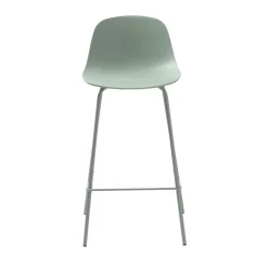 HEL Lot de 2 chaises de bar en plastique et métal H67,5cm