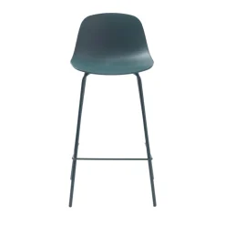 HEL Lot de 2 chaises de bar en plastique et métal H67,5cm