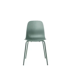 HEL Lot de 4 chaises en plastique et métal