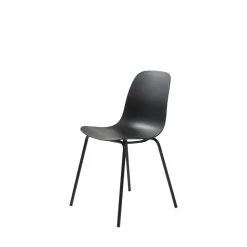 HEL Lot de 4 chaises en plastique et métal
