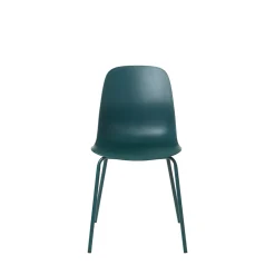 HEL Lot de 4 chaises en plastique et métal