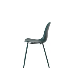 HEL Lot de 4 chaises en plastique et métal