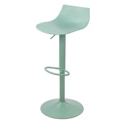 HERIBO Lot de 2 chaises de bar réglables en plastique et métal H58-79cm