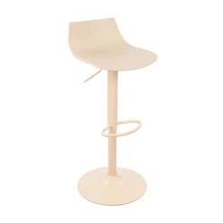 HERIBO Lot de 2 chaises de bar réglables en plastique et métal H58-79cm
