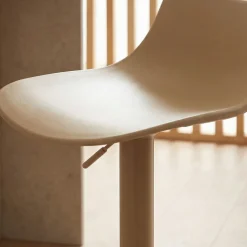 HERIBO Lot de 2 chaises de bar réglables en plastique et métal H58-79cm