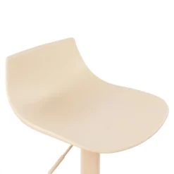 HERIBO Lot de 2 chaises de bar réglables en plastique et métal H58-79cm
