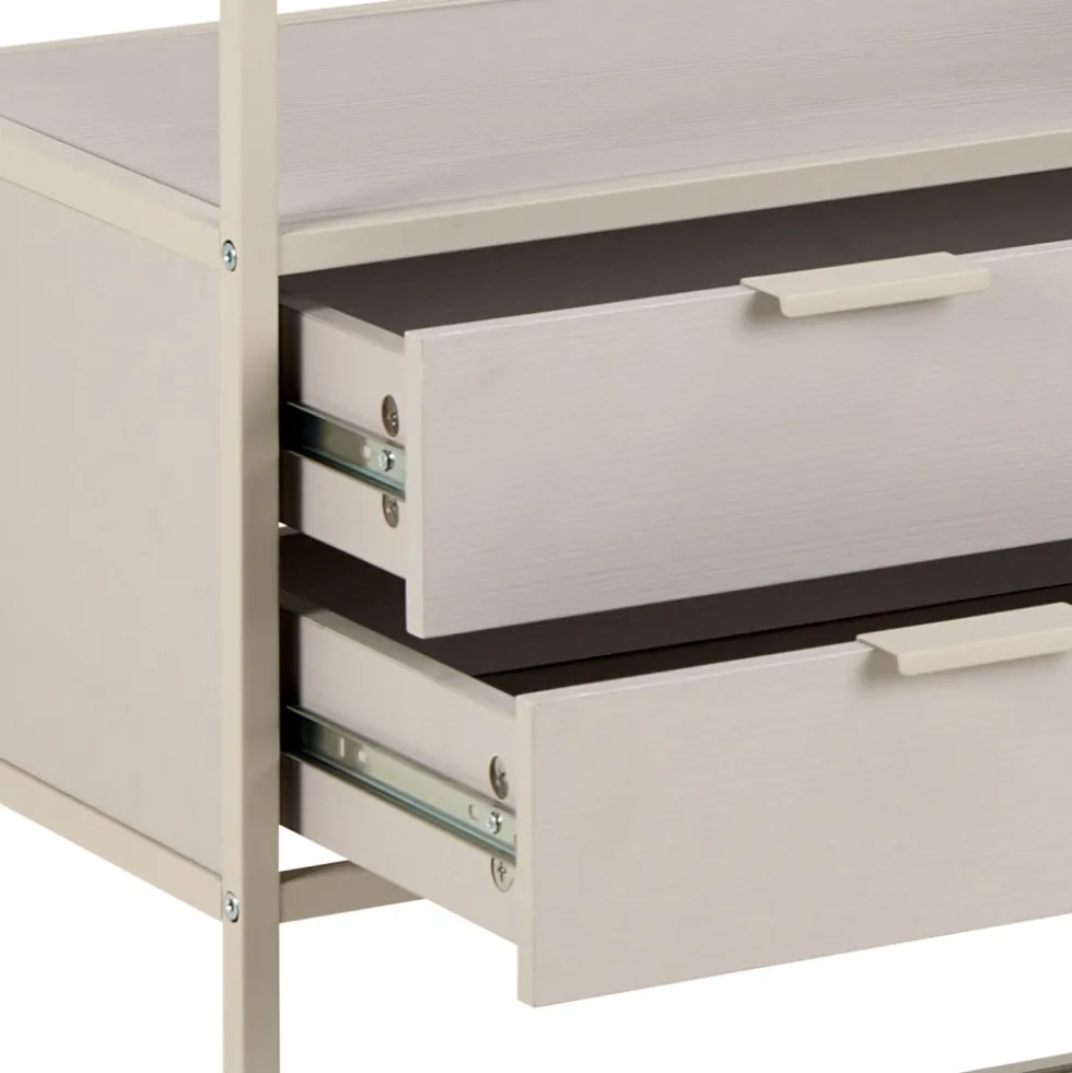 HEXA Étagère 2 tiroirs en métal L114cm