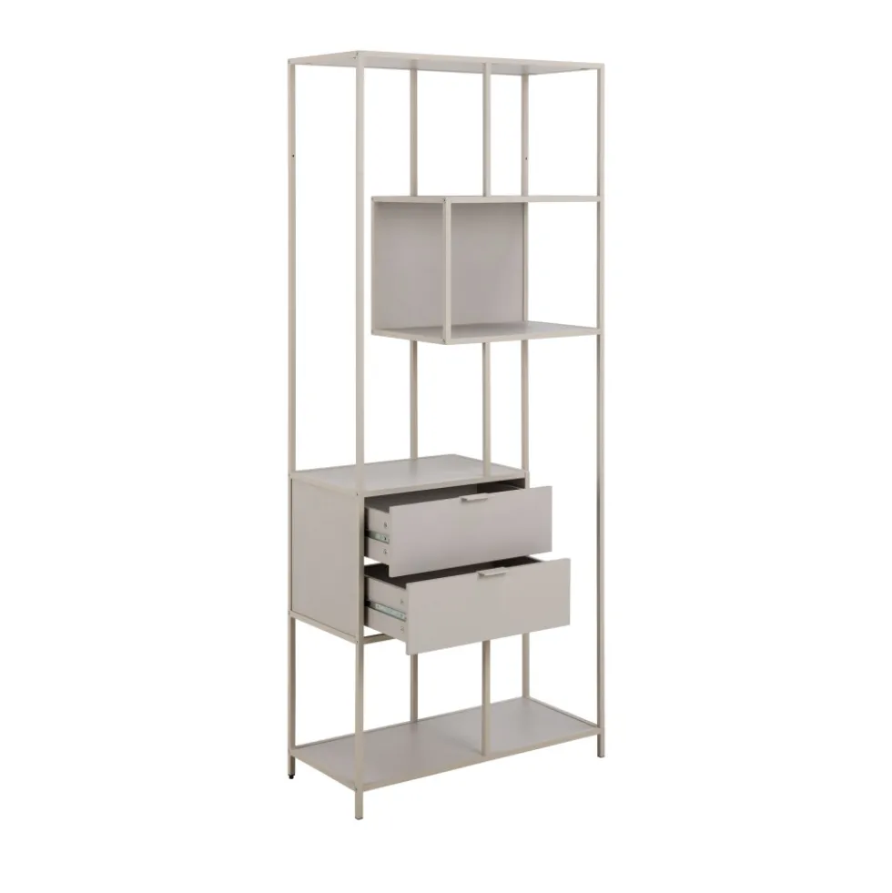 HEXA Étagère 2 tiroirs en métal H185cm