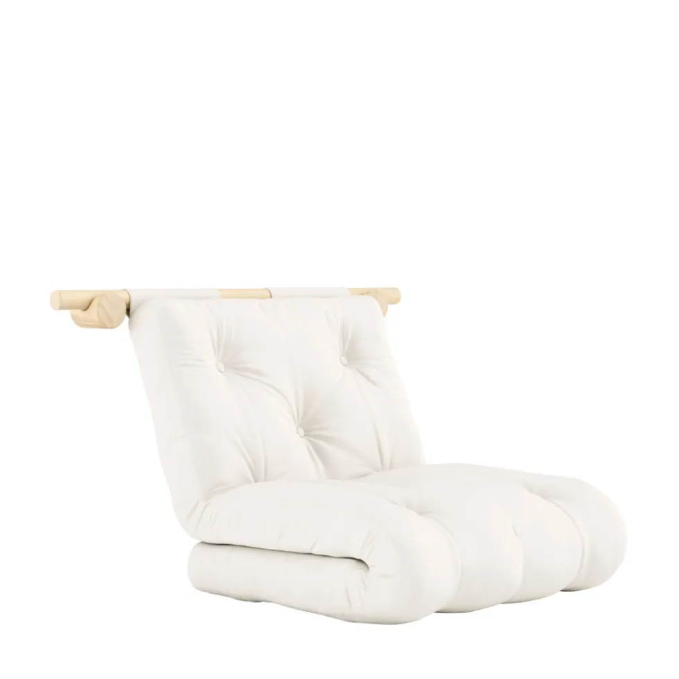HOOKED Fauteuil convertible en tissu et bois avec accroches murales