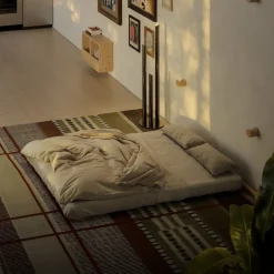 HOOKED Fauteuil convertible en tissu et bois avec accroches murales