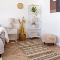 INVERNESS Pouf rond imitation fourrure ø50cm