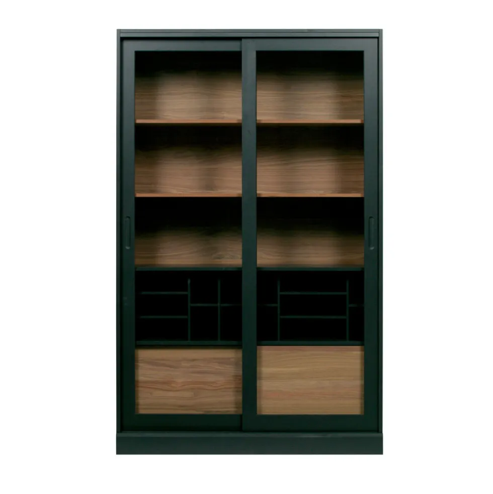 JAMES Vitrine 2 portes en bois H200cm