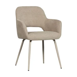 JENNY Lot de 2 fauteuils de table en tissu