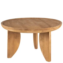JEPARA Table basse ronde en bois massif ø84cm