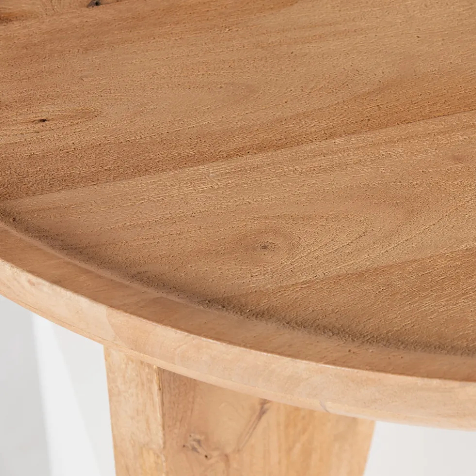 JEPARA Table basse ronde en bois massif ø84cm