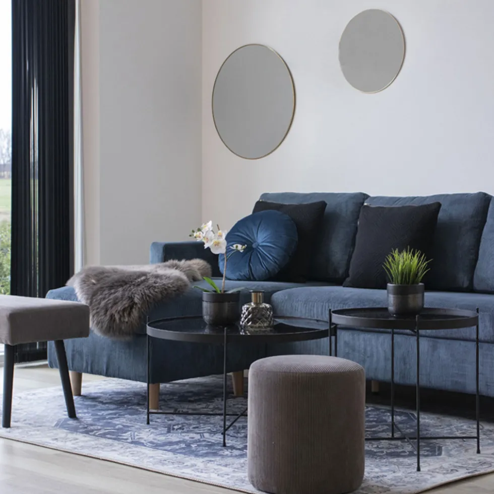 JERSEY Miroir rond en métal ø60cm