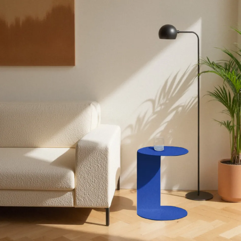 JIMY Table d'appoint en métal H50cm