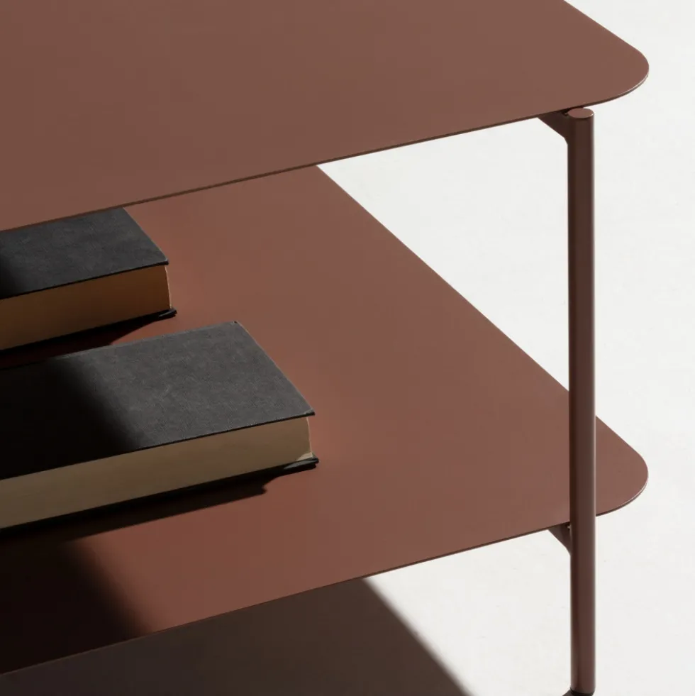 JUDITH Table basse en métal à double plateau