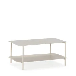 JUDITH Table basse rectangulaire en métal à double plateau
