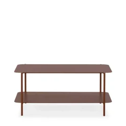 JUDITH Table basse rectangulaire en métal à double plateau