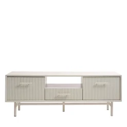 JURA Meuble TV 2 portes 1 tiroir en bois et métal L140cm