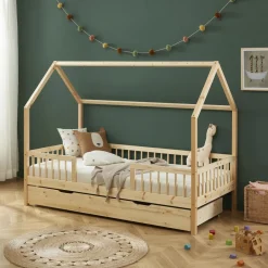 KABA Lit cabane enfant en bois 90x190cm