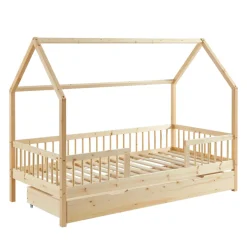 KABA Lit cabane enfant en bois 90x190cm
