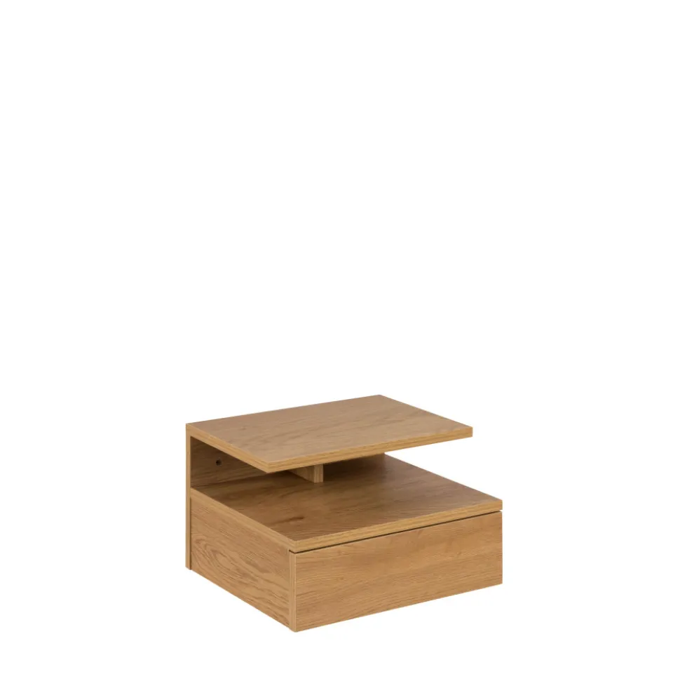 KAMICHI Table de chevet murale 1 tiroir en bois