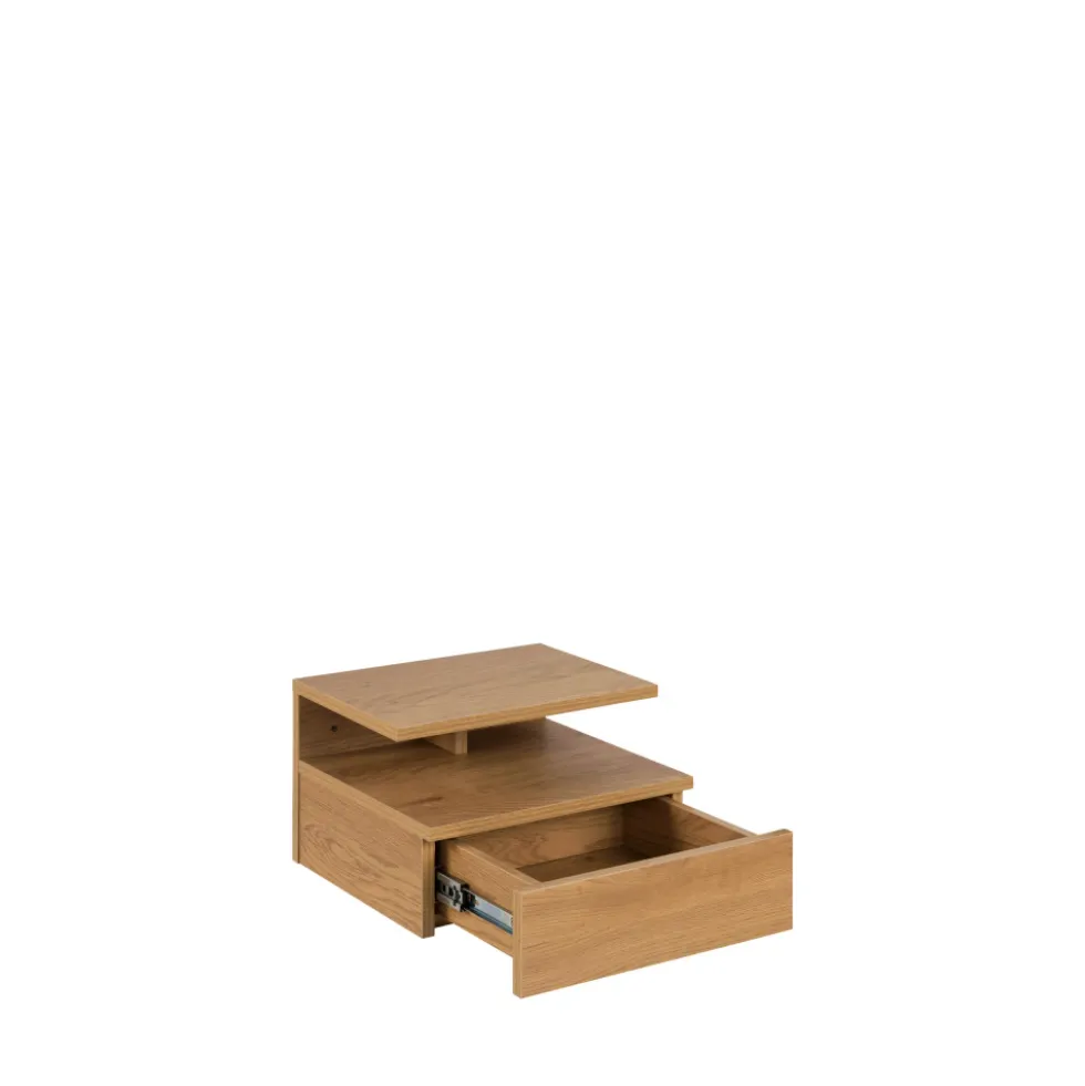 KAMICHI Table de chevet murale 1 tiroir en bois