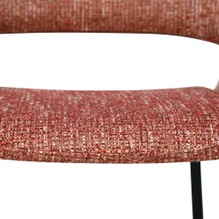 KENDY Lot de 2 fauteuils de table en tissu et métal