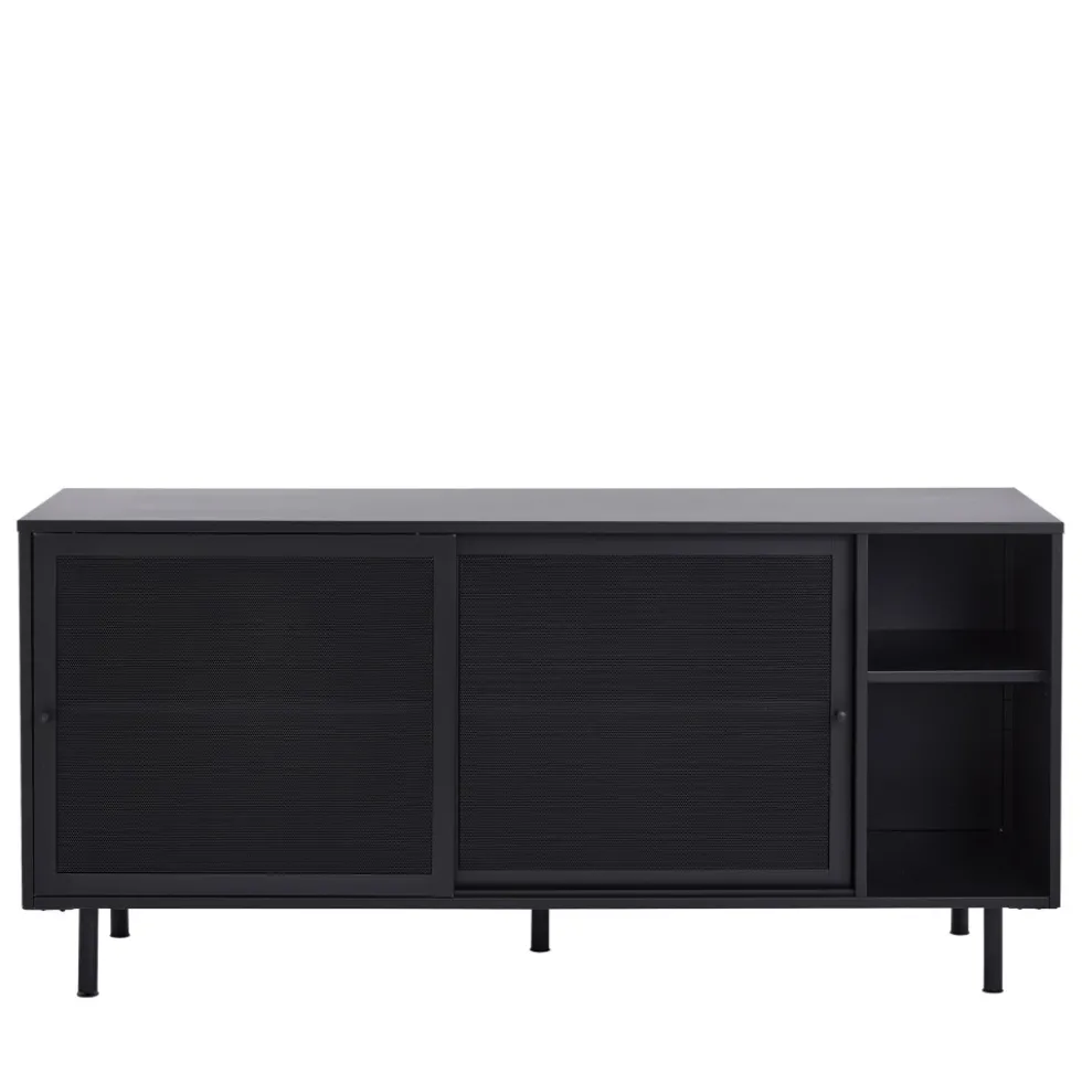 KISO Buffet 2 portes, 2 niches en métal L160cm