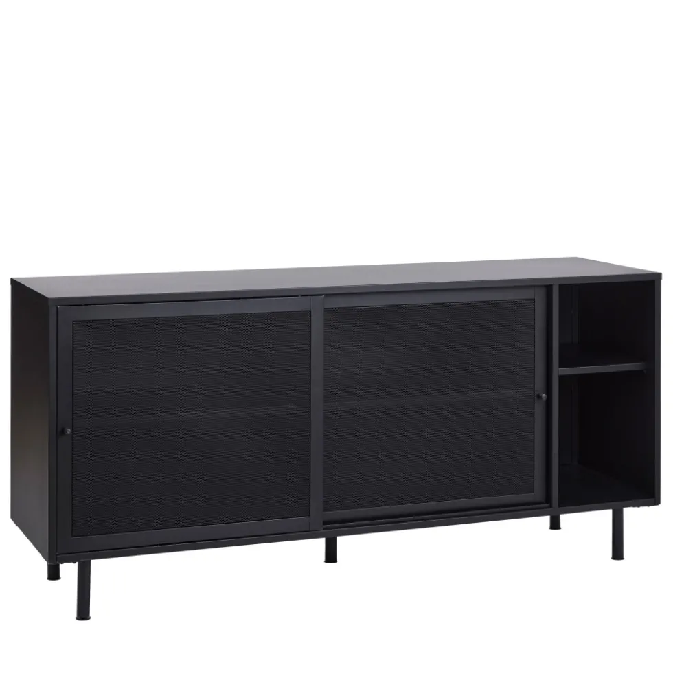 KISO Buffet 2 portes, 2 niches en métal L160cm