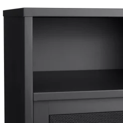 KISO Vaisselier 2 portes, 2 niches en métal H140cm