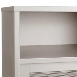 KISO Vaisselier 2 portes, 2 niches en métal H140cm