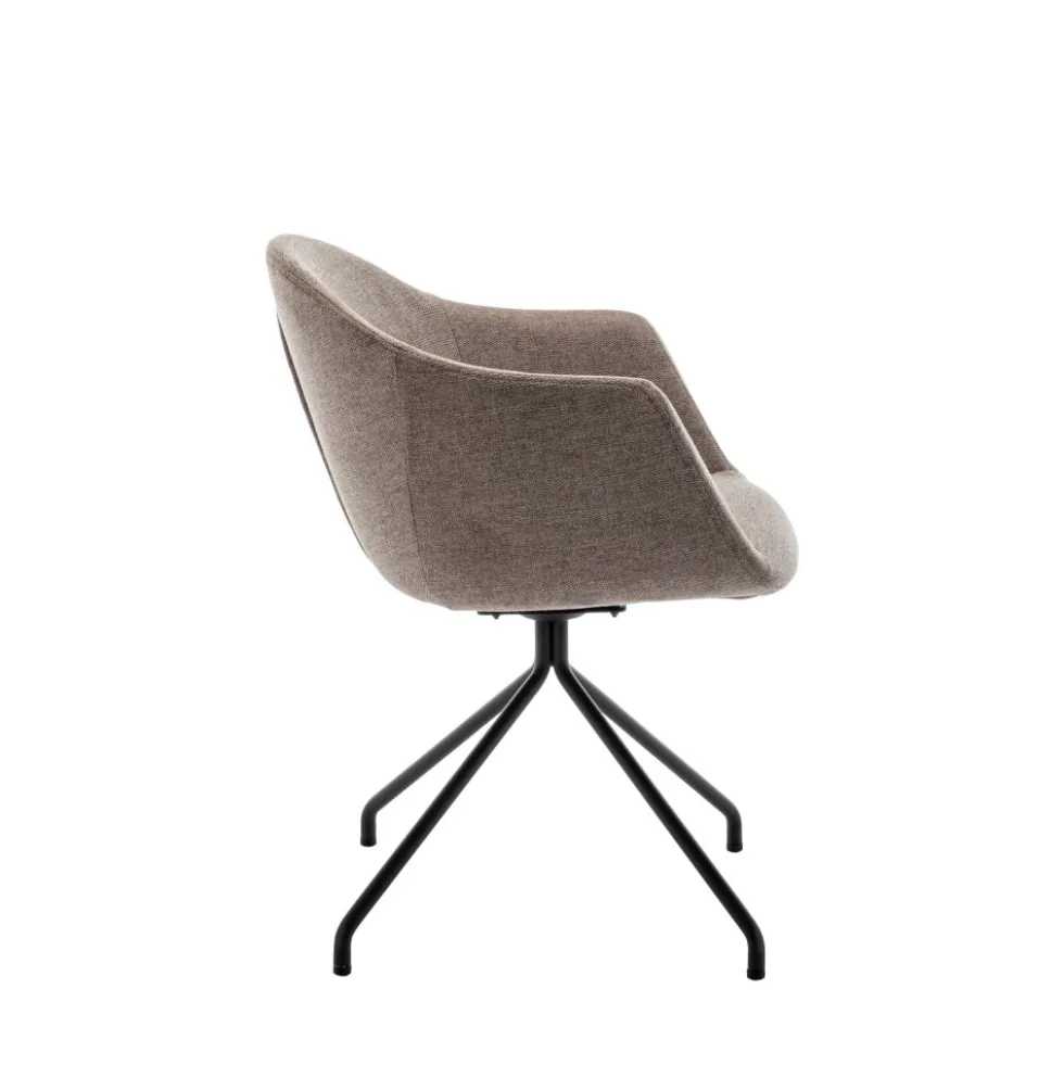 KOOIJ Chaise de bureau en tissu et métal