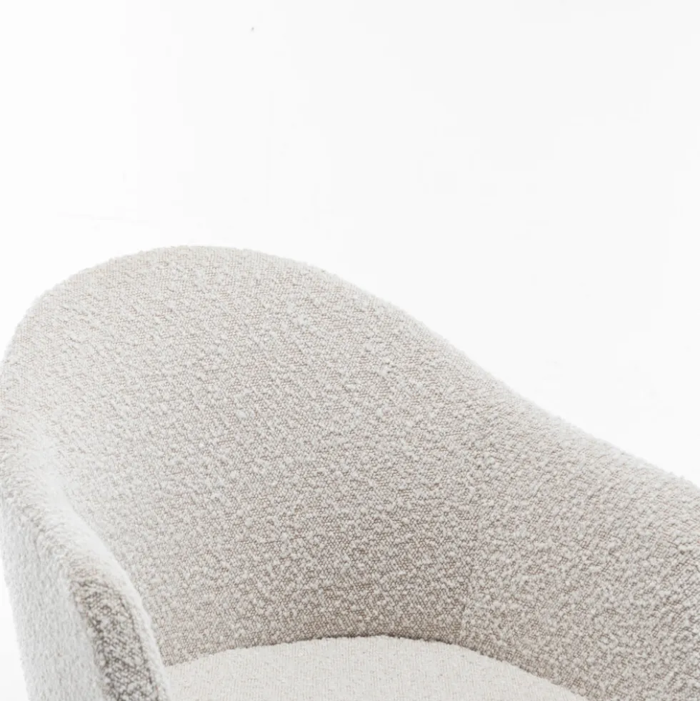 KOOIJ Chaise de bureau en tissu bouclette et métal