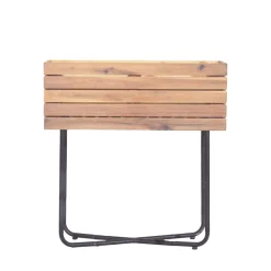 KORA Jardinière en bois et métal H 62 cm
