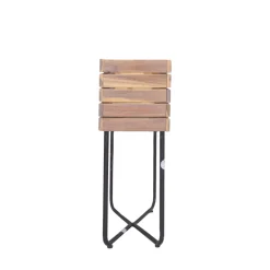 KORA Jardinière en bois et métal H 62 cm