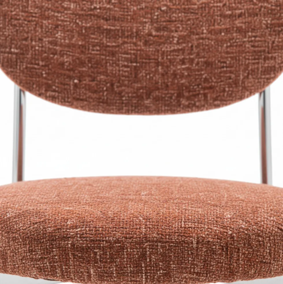 KYOTO Lot de 2 chaises en tissu pieds chrome