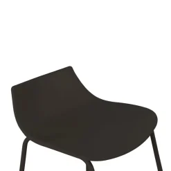 LAMER Lot de 4 chaises de bar en plastique et métal H66cm