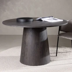 LANZO Table à manger 4 personnes ronde en bois