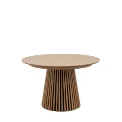 LEA Table à manger extensible 4 à 8 personnes en bois ø120-200x120cm