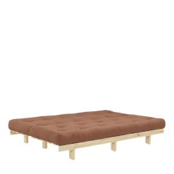 LEAN Canapé convertible en bois naturel et tissu