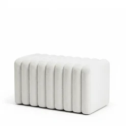 LETO Banc rembourré en tissu bouclette L79cm