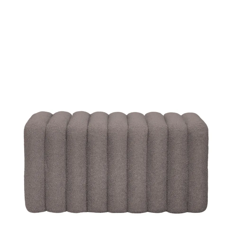 LETO Banc rembourré en tissu bouclette L79cm