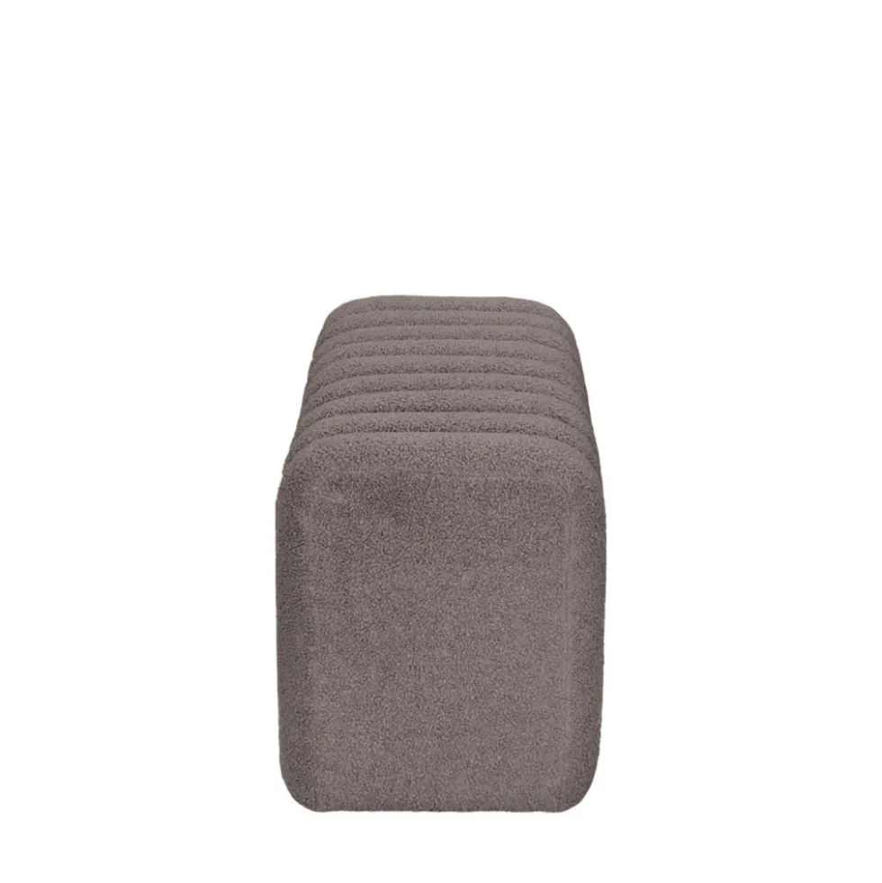 LETO Banc rembourré en tissu bouclette L79cm