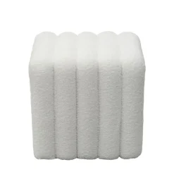 LETO Pouf rembourré en tissu bouclette