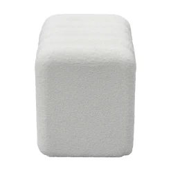 LETO Pouf rembourré en tissu bouclette